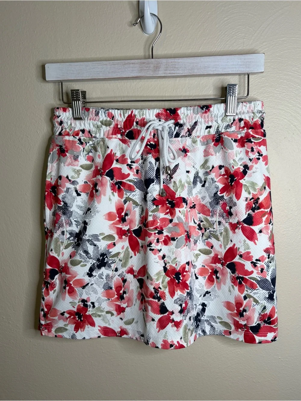 IZOD Golf Floral Skort Skirt Shorts Small‎ Pink White Athleisure Golfcore Sporty
